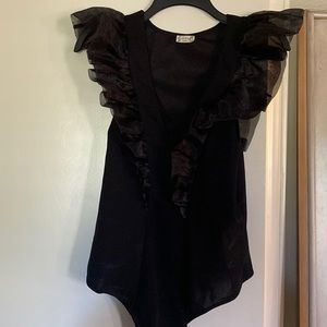 Free People ruffle body suit- never worn